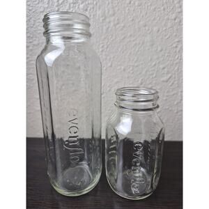 Evenflo Glass Baby Bottle Kerr 8 oz & 4 oz Nurser Infant Natural Standard Mouth
